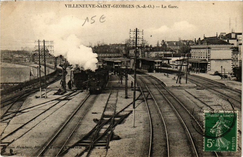 Carte postale ancienne Villeneuve-Saint-Georges - La Gare à Villeneuve-Saint-Georges