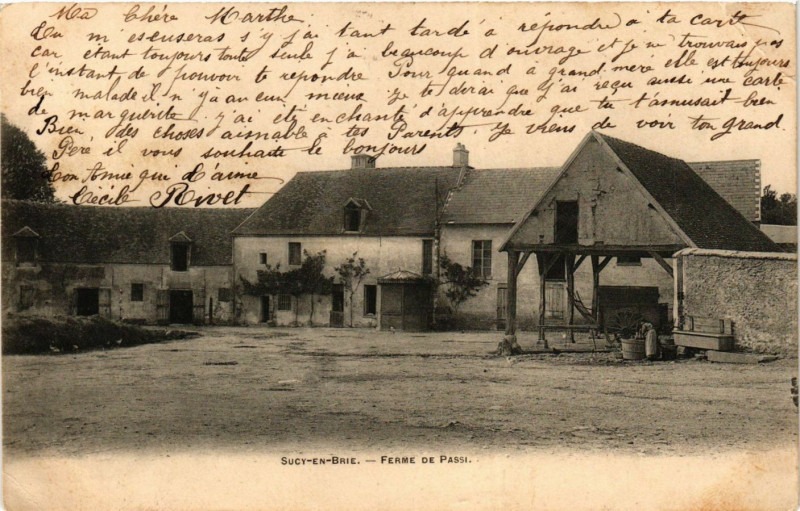 Carte postale ancienne Sucy-en-Brie - Ferme de Passi à Sucy-en-Brie