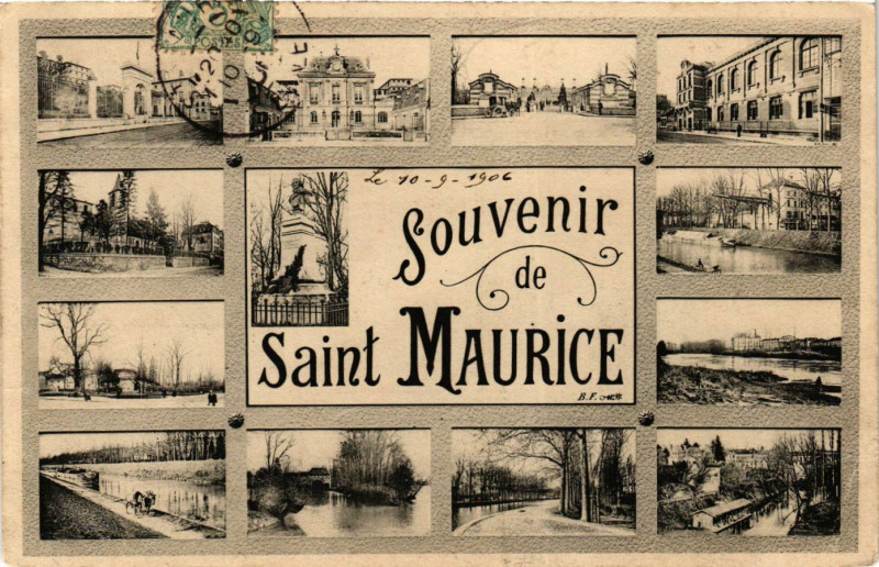 Carte postale ancienne Souvenir de Saint Maurice à Saint-Maurice