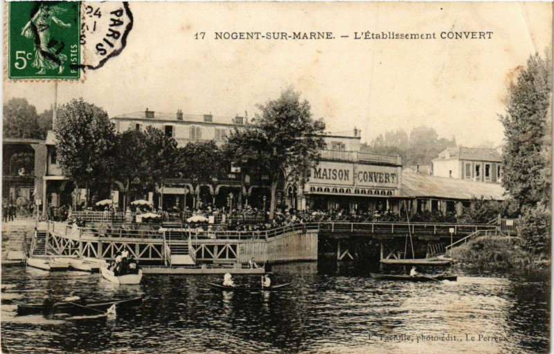 Carte postale ancienne Nogent-sur-Marne - L'Etablissement Convert à Nogent-sur-Marne