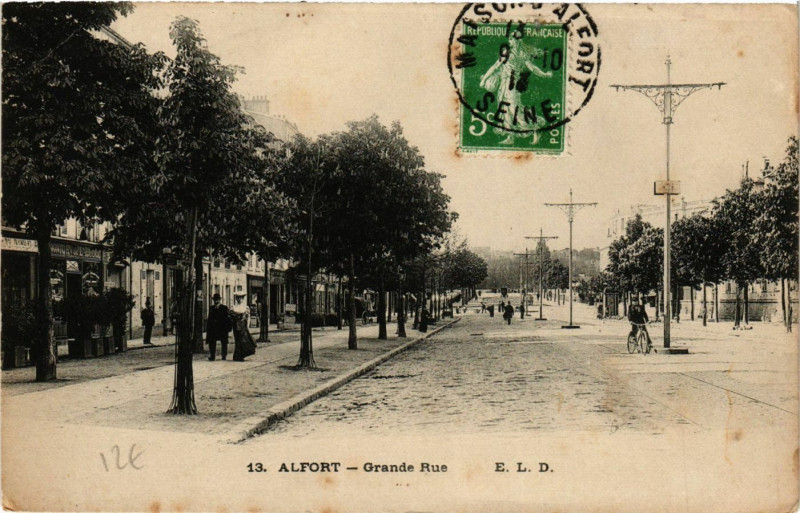 Carte postale ancienne Alfort - Grande Rue