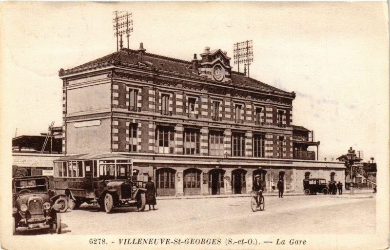 Carte postale ancienne Villeneuve-Saint-Georges - La Gare à Villeneuve-Saint-Georges