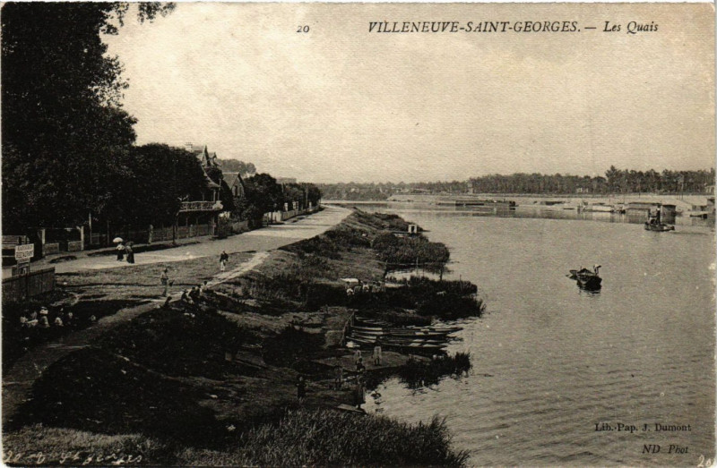 Carte postale ancienne Villeneuve-Saint-Georges - Les Quais à Villeneuve-Saint-Georges