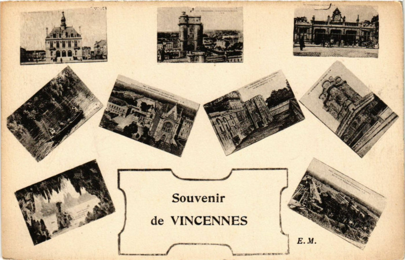 Carte postale ancienne Souvenir de Vincennes à Vincennes
