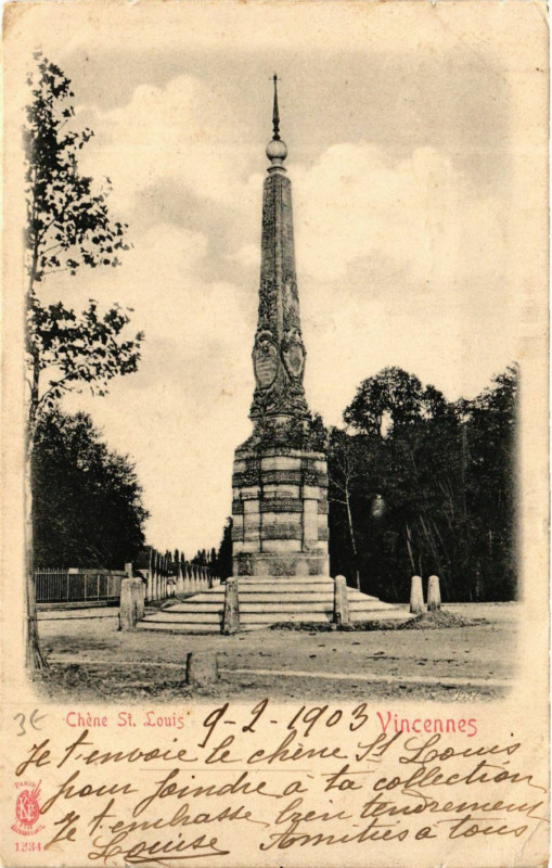 Carte postale ancienne Chene St. Louis Vincennes à Vincennes