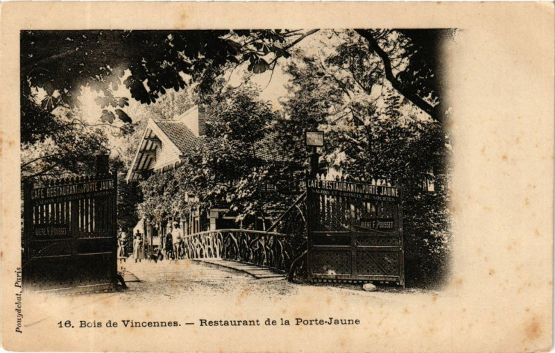 Carte postale ancienne Bois de Vincennes - Restaurant de la Porte-Jaune à Vincennes