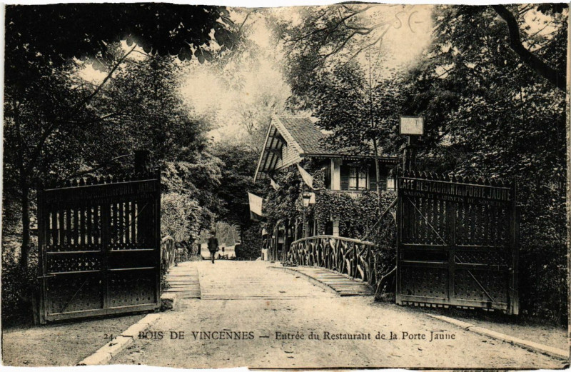 Carte postale ancienne Bois de Vincennes - Restaurant de la Porte Jaune à Paris