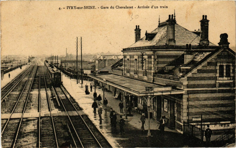 Carte postale ancienne Ivry sur Seine - Garedu Chevaleret à Ivry-sur-Seine
