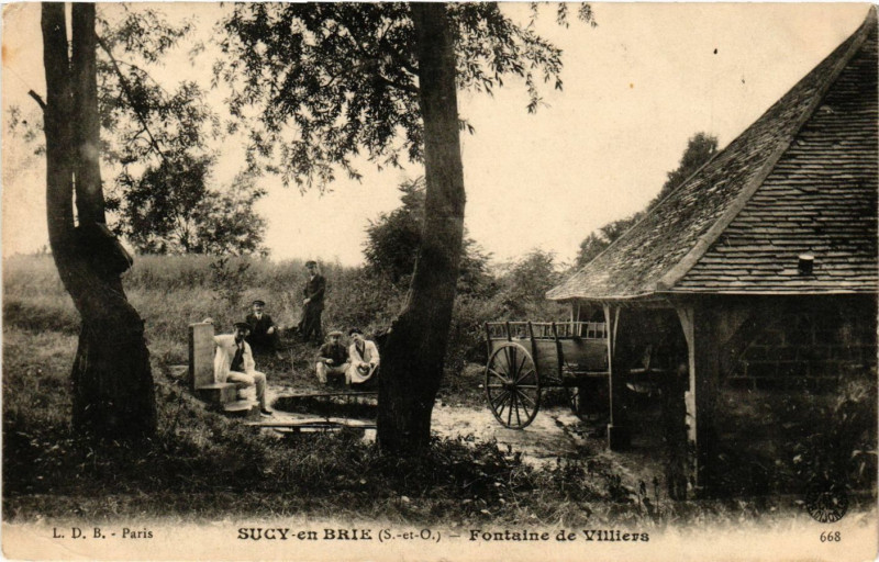 Carte postale ancienne Sucy en Brie - Fontaine de Villiers à Sucy-en-Brie