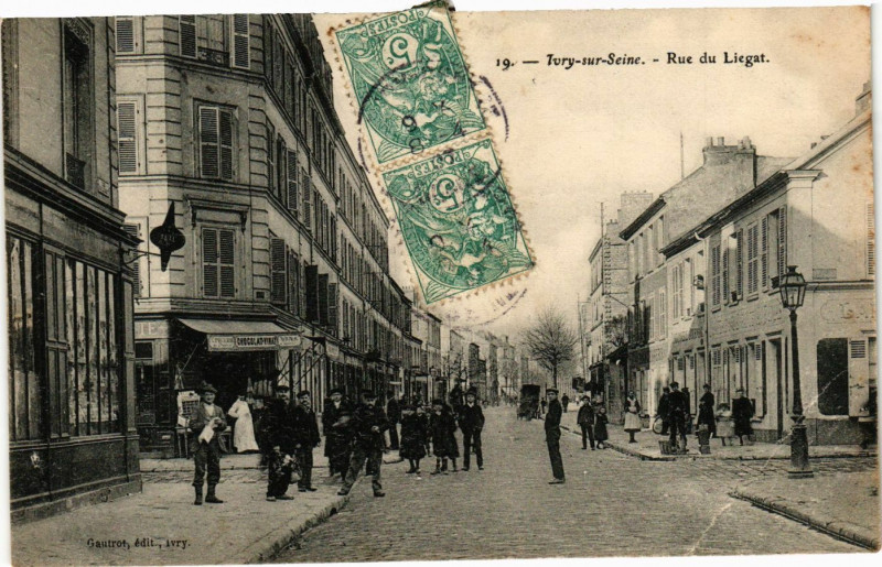 Carte postale ancienne Ivry sur Seine - Rue du Liegat à Ivry-sur-Seine