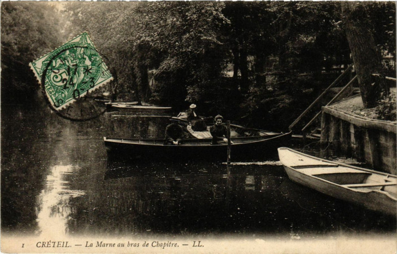 Carte postale ancienne Creteil - La Marne au bras à Créteil