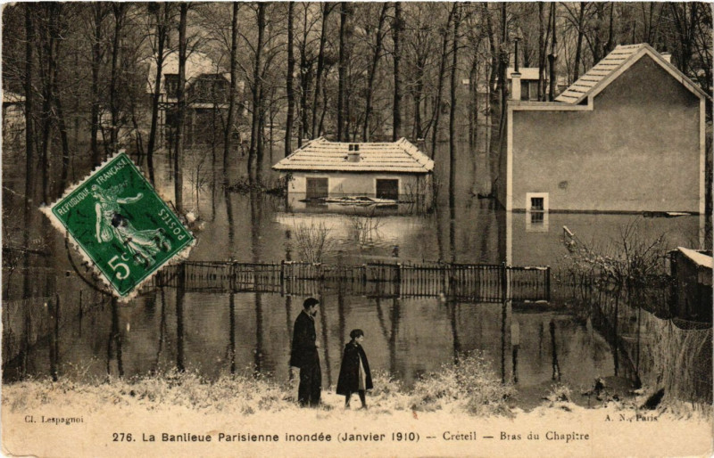 Carte postale ancienne Creteil - Bras du Chapitre à Créteil