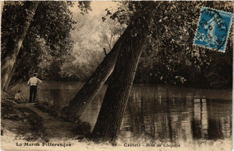 Carte postale ancienne Creteil - Bras du Chapitre à Créteil