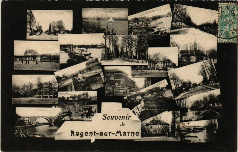 Carte postale ancienne Souvenir de Nogent sur Marne à Nogent-sur-Marne