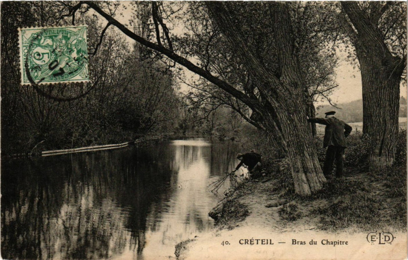 Carte postale ancienne Creteil - Bras du Chapitre à Créteil