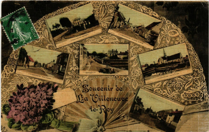 Carte postale ancienne Souvenir de la Villeneuve le Roy