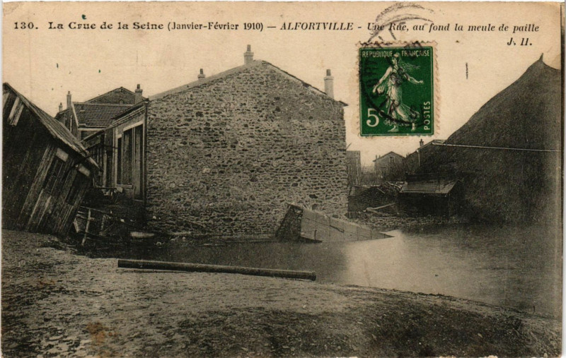 Carte postale ancienne Alfrotville - Une Rue