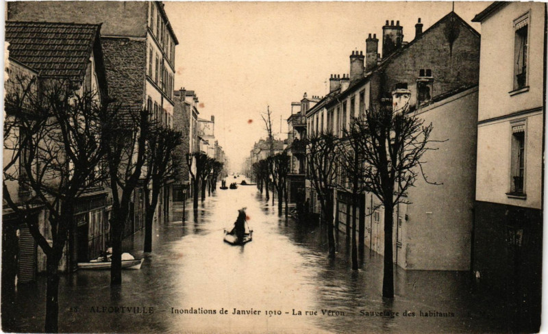 Carte postale ancienne Alfrotville - La rue Veron