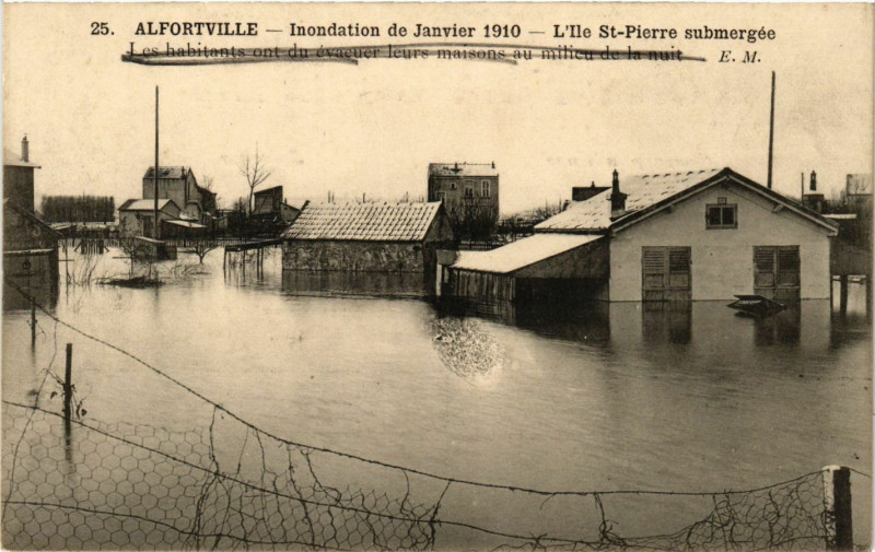 Carte postale ancienne Alfrotville - L'Ile Saint-Pierre
