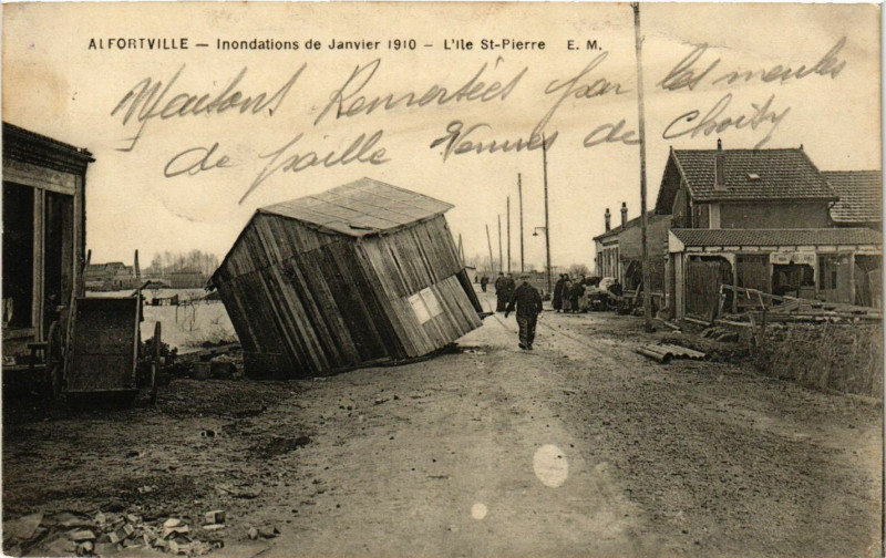 Carte postale ancienne Alfrotville - L'Ile Saint-Pierre