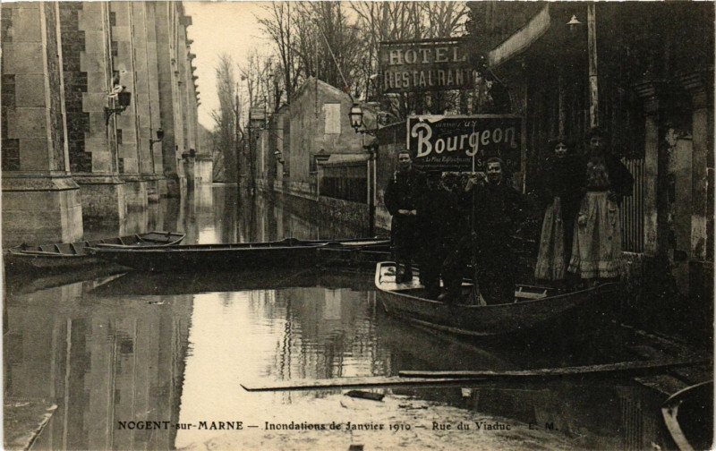 Carte postale ancienne Nogent sur Marne - Rue du Viaduc à Nogent-sur-Marne
