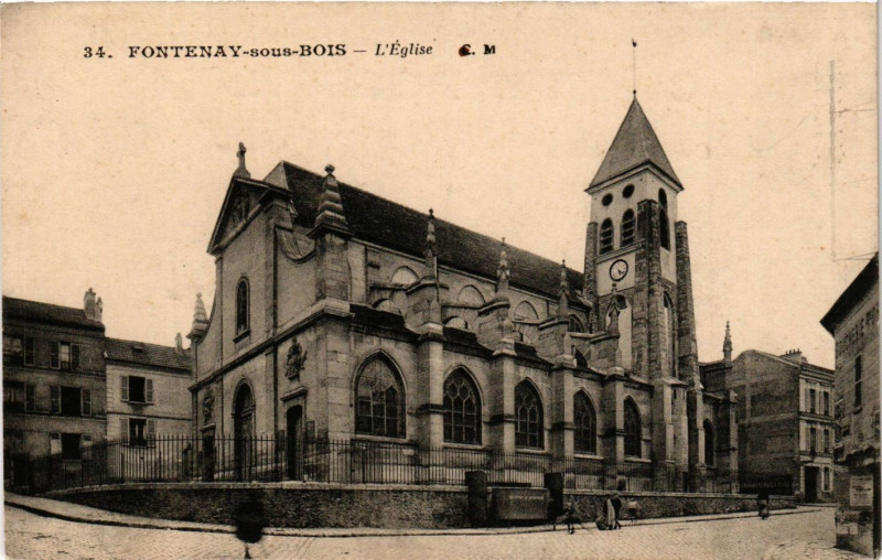 Carte postale ancienne Fontenay-sous-Bois - L'Eglise à Fontenay-sous-Bois