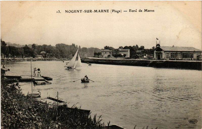 Carte postale ancienne Nogent-sur-Marne - Bord de Marne à Nogent-sur-Marne