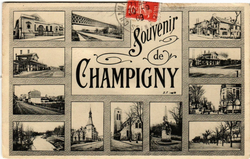 Carte postale ancienne Souvenir de Champigny