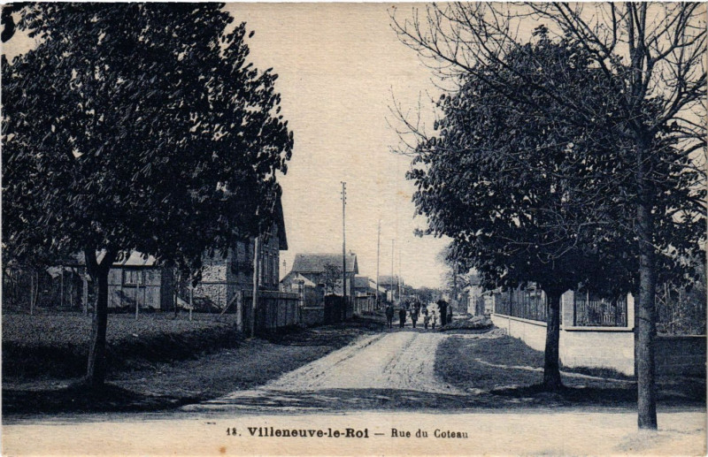 Carte postale ancienne Villeneuve le Roi - Rue du Coteau à Villeneuve-le-Roi