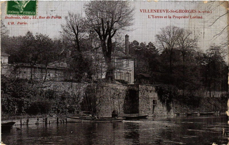 Carte postale ancienne Villeneuve Saint-Georges - L'Yerre et la Propriete à Villeneuve-Saint-Georges