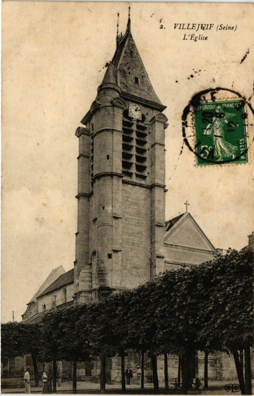 Carte postale ancienne Villejuif - L'Eglise à Villejuif