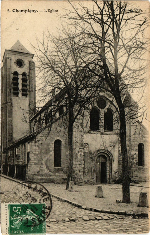 Carte postale ancienne Champigny - L'Eglise
