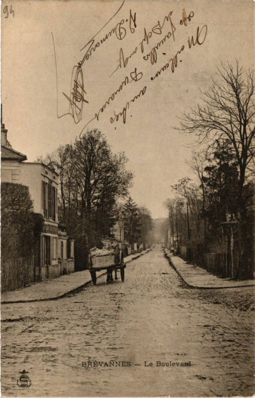 Carte postale ancienne Brevannes - Le Boulevard