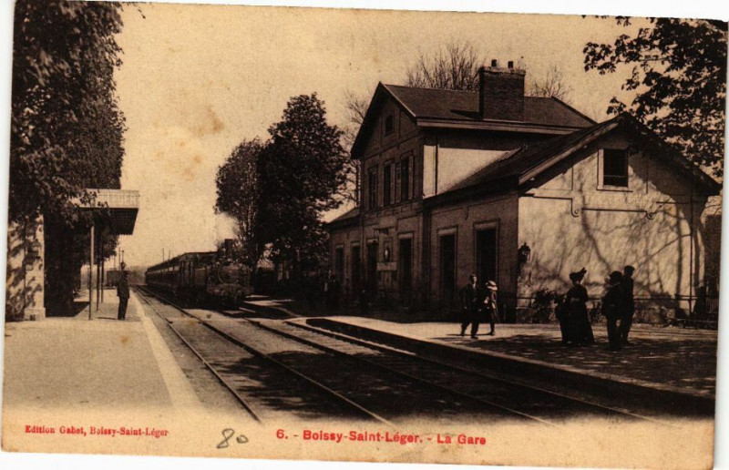 Carte postale ancienne Boissy-Saint-Leger - La Gare à Boissy-Saint-Léger