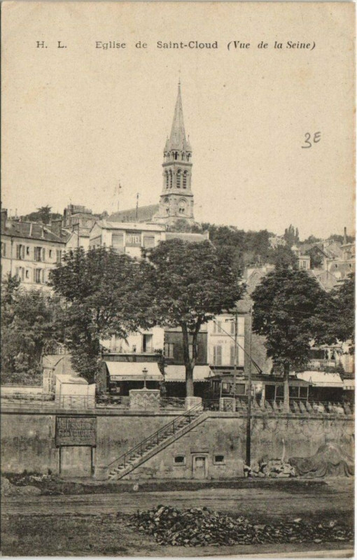 Carte postale ancienne Saint-Cloud Eglise à Saint-Cloud