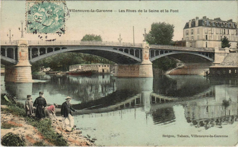 Carte postale ancienne Villeneuve-la-Garenne Les Rives à Villeneuve-la-Garenne