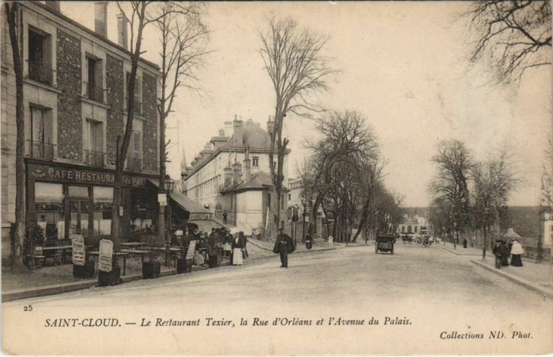 Carte postale ancienne Saint-Cloud Le Restaurant Texier En ETAT! à Saint-Cloud