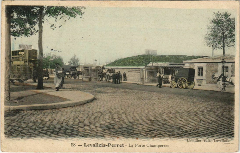 Carte postale ancienne Levallois-Perret La Porte Champerret à Levallois-Perret