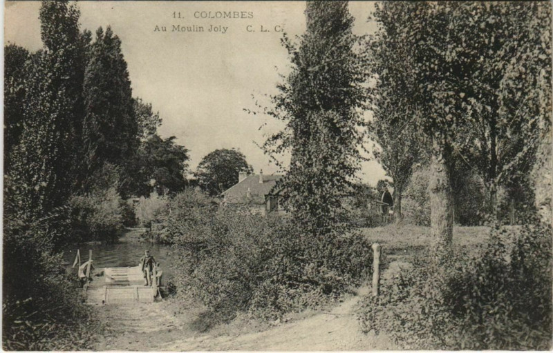 Carte postale ancienne Colombes Au Moulon Joly à Colombes