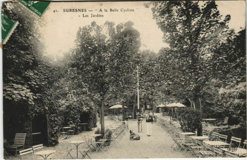 Carte postale ancienne Suresnes Les Jardin à Suresnes