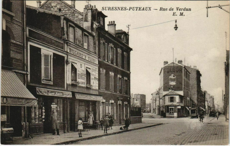 Carte postale ancienne Suresnes-Puteaux - Rue de Verdun à Suresnes