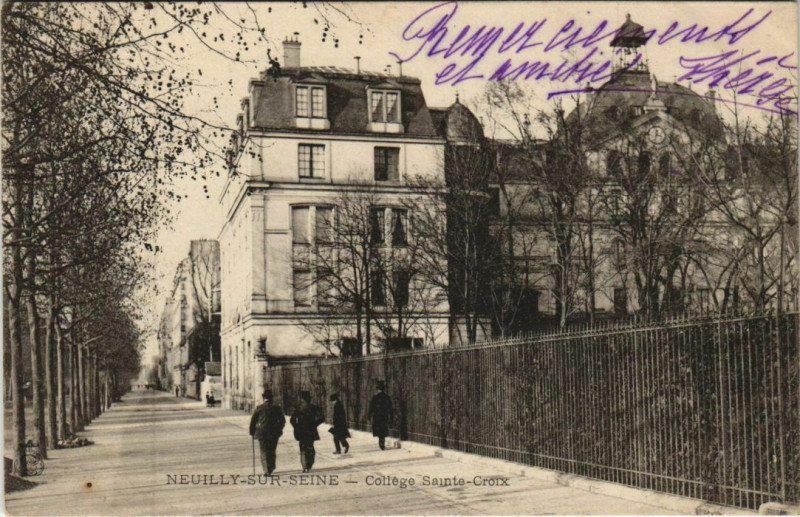Carte postale ancienne Neuilly-sur-Seine - College Sainte-Croix à Neuilly-sur-Seine