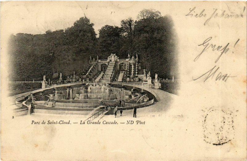 Carte postale ancienne Parc de Saint-Cloud Le Grand Cascade à Saint-Cloud