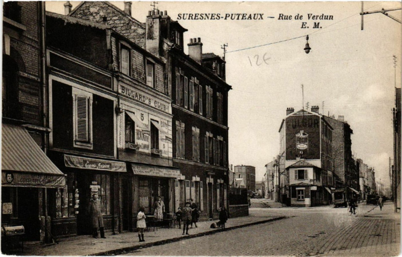 Carte postale ancienne Suresnes -Puteaux - Rue de Verdun à Suresnes