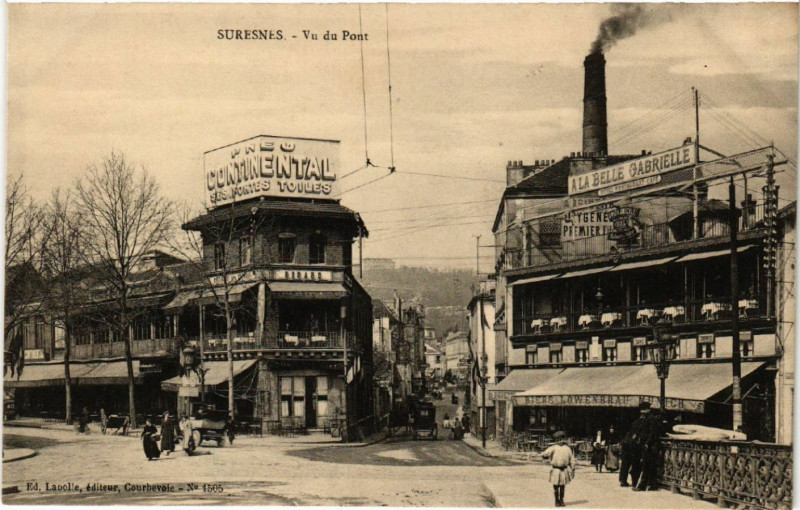 Carte postale ancienne Suresnes - Vu du Pont à Suresnes