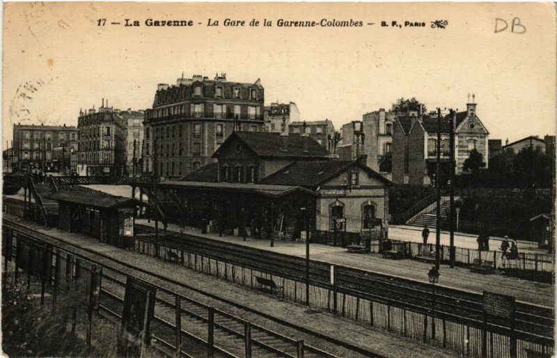 Carte postale ancienne La Garenne - La Gare de la Garenne-Colombes à Colombes