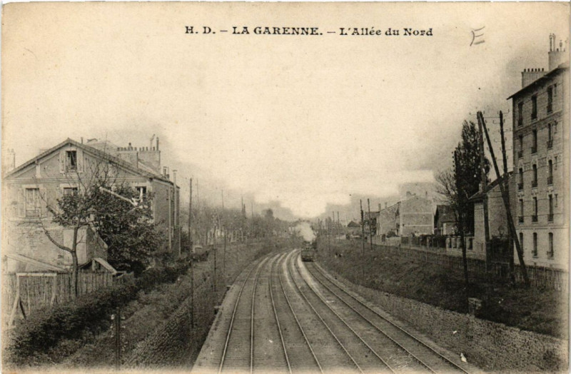 Carte postale ancienne La Garenne - L'Allée du Nord