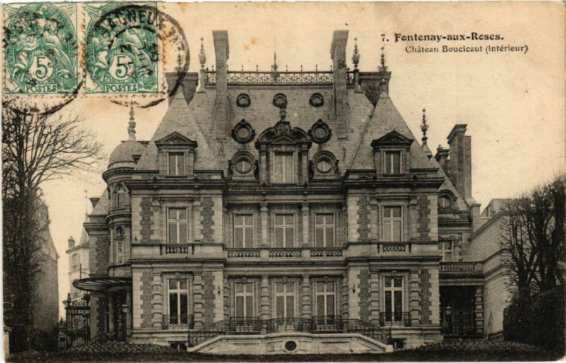 Carte postale ancienne Fontenay-aux-Roses - Cháteau Boucicaut (intérieur) à Fontenay-aux-Roses