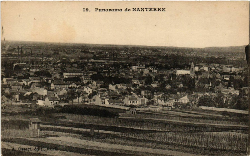 Carte postale ancienne Panorama de Nanterre à Nanterre