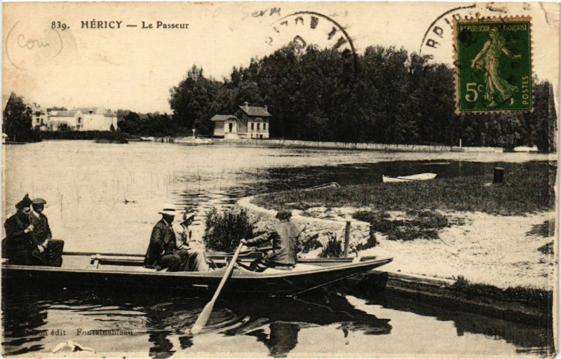 Carte postale ancienne Héricy - Le Passeur